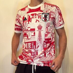 Japan Tokyo Graphic soccer Jersey - Red & White